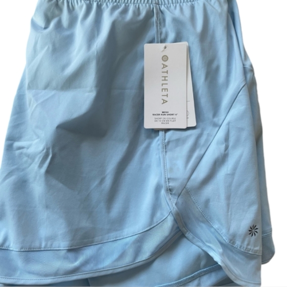 NWT Athleta Mesh Racer Run Shorts 4". Size XL - Picture 4 of 7